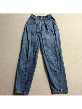 Vintage Levis 90s White Tab Striped Jeans Womens 16 Medium Wash High Rise Mom